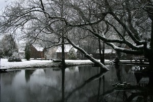 View of Dudutki in winter