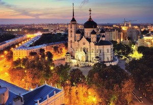 Blagoveshchensky Cathedral, signature building for Voronezh. Photo by Denis Bychkov via Wikimedia Commons