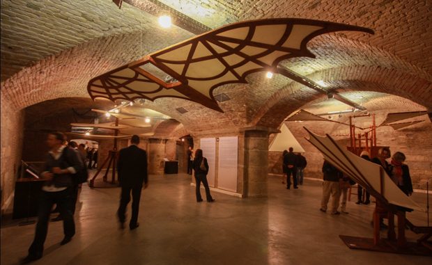 Hall with a few exhibits