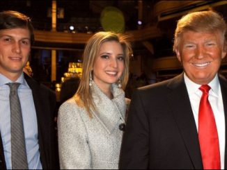 Donald Trump with Ivanka and Jared Kushner