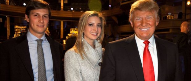 Donald Trump with Ivanka and Jared Kushner